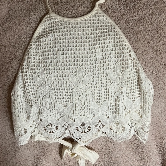 EXPRESS lace halter open back - Picture 4 of 4